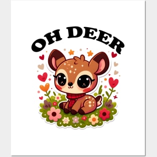 Cute Deer Oh Deer Posters and Art